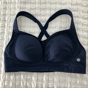 Lululemon navy tata tamer sports bra